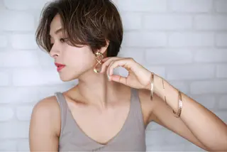 ミディアム カラー パーマ ヘアアレンジ メンズ キッズ ネイル マツエク・マツパ premier modelsのヘアスタイル