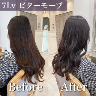 ロング カラー ブリーチなし✨艶髪 カラー𓃲YAGIのヘアスタイル