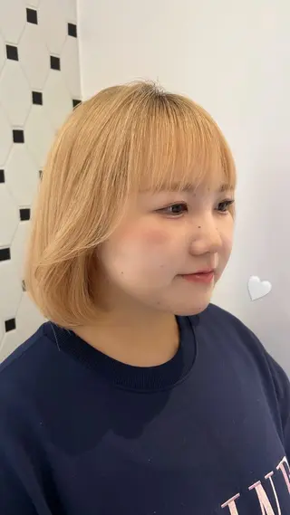 ショート カラー ヘアアレンジ コテ巻き風パーマ 銀座RINOSEのヘアスタイル