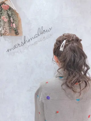 セミロング ヘアアレンジ Takagi Nanamiのヘアスタイル