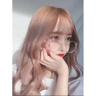 セミロング カラー ダブルカラー 韓国ヘアKYONのヘアスタイル