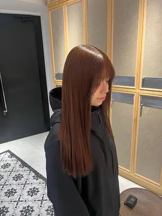 ロング カラー ナミ🩶暗髪/暖色 ❤️/透明感/縮毛のヘアスタイル
