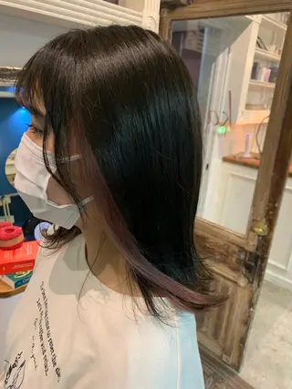 ミディアム カラー ヘアアレンジ 金子 廉のヘアスタイル