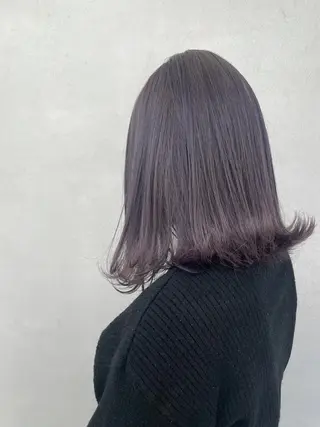 ミディアム miyu ハイトーン/レイヤーのヘアスタイル