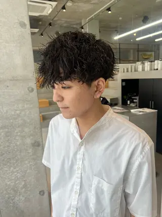 パーマ メンズ 吉沢遣人/レイヤー 艶カラー/パーマのヘアスタイル