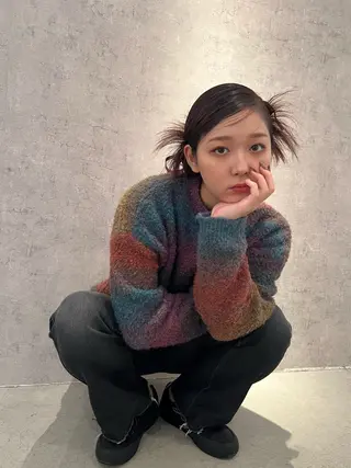 ミディアム ヘアアレンジ 川口 日菜のヘアスタイル