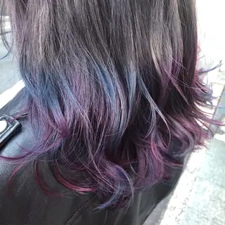 セミロング カラー 原宿サロン代表 デザインカラー伊藤卓のヘアスタイル