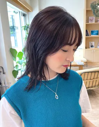 セミロング カラー 髪質改善/似合わせ レイヤー/AYUMUのヘアスタイル