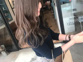 ロング カラー オリーブ透明感カラー 表参道/MIKUのヘアスタイル