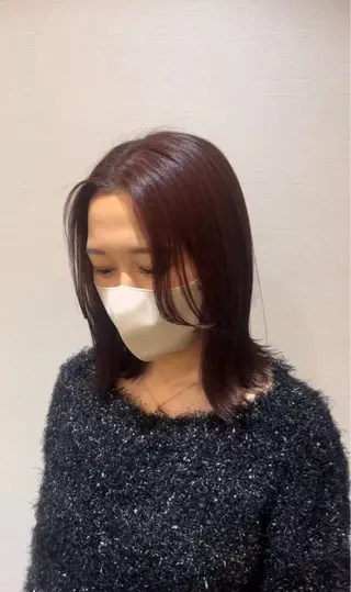 ミディアム 山本 梨華のヘアスタイル