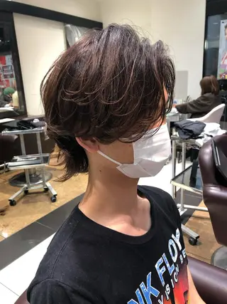 ショート メンズ AMI ウルフパーマ/メンズのヘアスタイル