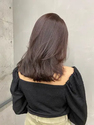 ミディアム カラー レイヤー/柔色 カラー/SAkiのヘアスタイル