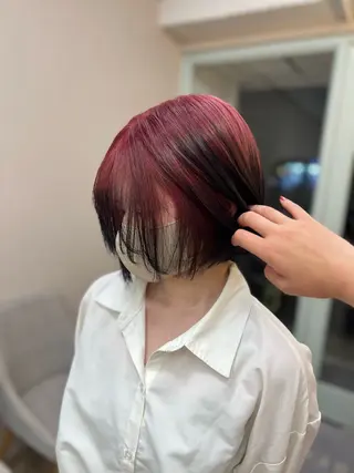 ミディアム カラー 岡山ハイトーン・ ルーツカラー/こもものヘアスタイル