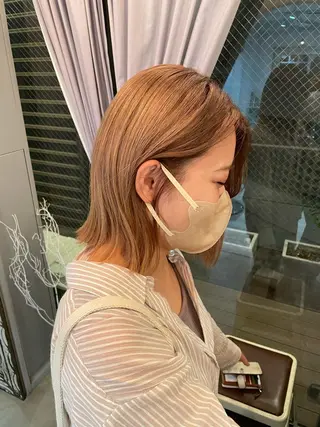 ミディアム Null 表参道所属・岩下昂世/ ハイトーン/デザインのヘアスタイル