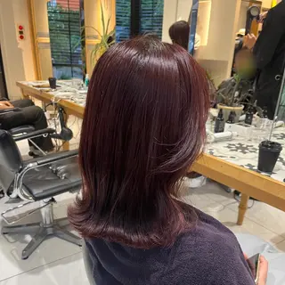 ミディアム カラー ナミ🩶暗髪/暖色 ❤️/透明感/縮毛のヘアスタイル