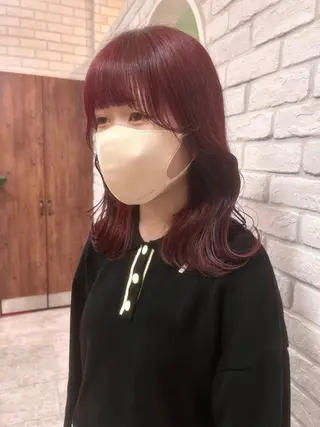 ミディアム カラー ヘアアレンジ ブリーチなし/ レイヤー🌿runaのヘアスタイル