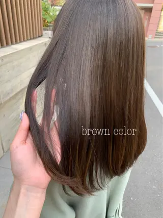 ロング カラー パーマ 髪質改善/縮毛矯正 艶カラー/珠聡のヘアスタイル