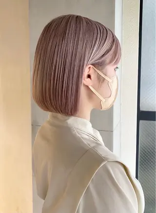 カラー ブリーチ/レイヤー/ ボブ/atsumiのヘアスタイル