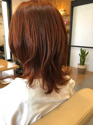 ミディアム JUNO所属・阪神西宮★JUNO 川﨑温子のヘアスタイル