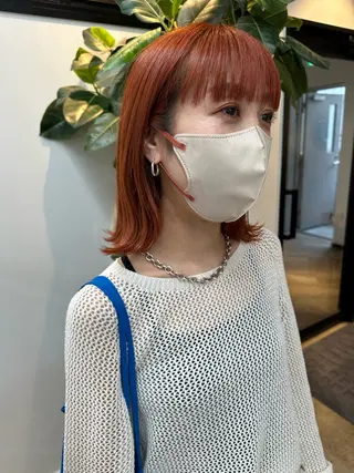 ミディアム カラー yuika .のヘアスタイル