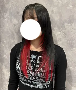 セミロング TAKUMI ハイトーン/ウルフのヘアスタイル