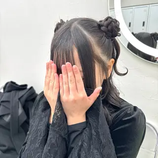 ロング ヘアアレンジ ヘアメ🎀推しカラー 🥣横浜/しほ🧸のヘアスタイル
