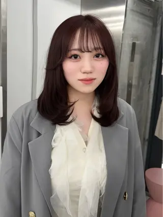 カラー NI表参道所属・Kana/韓国ヘア /暖色カラー🍒のヘアスタイル