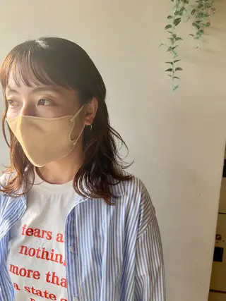 セミロング カラー AIconic nagoya所属・縮毛矯正/ レイヤー/ミディアムのヘアスタイル