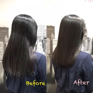 セミロング カラー Annon プライベートサロンのヘアスタイル