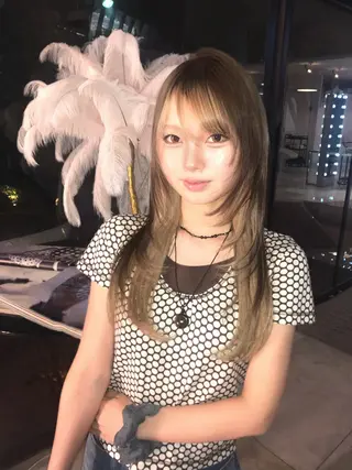 ロング カラー HARUNA/原宿/ デザイン/カットのヘアスタイル