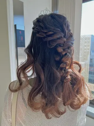 セミロング ヘアアレンジ 量産型ヘア🎀 エクステmariaのヘアスタイル