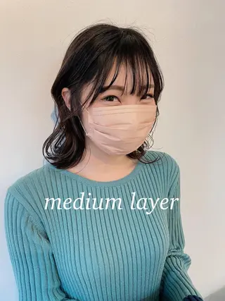 ミディアム h a k u 大倉 卓人のヘアスタイル