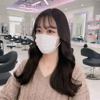 セミロング カラー ヘアアレンジ Ella所属・nana【艶髪】/ レイヤー/縮毛矯正のヘアスタイル