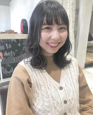 ミディアム カラー nakahara madokaのヘアスタイル