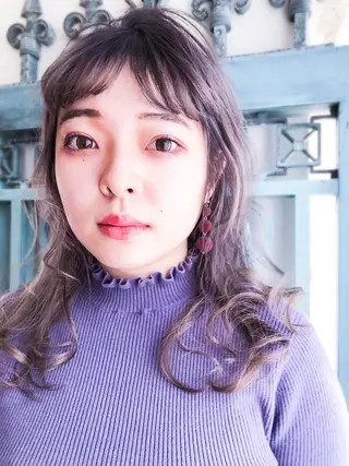 セミロング カラー パーマ ヘアアレンジ メンズ 表参道Lise おおいしおりのヘアスタイル