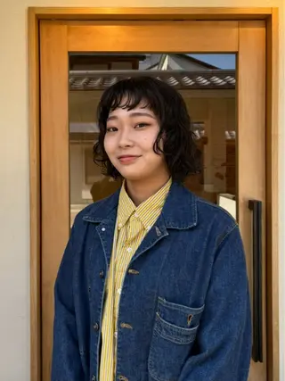 パーマ Cafune juntos YOLO所属・大阪美容師/ スパニスト/東本真菜のヘアスタイル