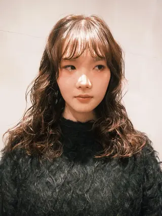 ロング カラー パーマ GUESTs所属・優音 /YUi/パーマのヘアスタイル