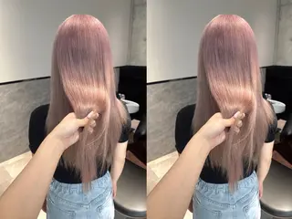 ミディアム カラー rina／ベージュ ワンホン/韓国ヘアのヘアスタイル