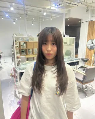 ロング 韓国ヘア ‎⟡.·KANA🐥のヘアスタイル