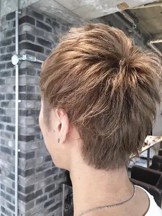 ショート カラー パーマ メンズ 代表 中島貴志のヘアスタイル