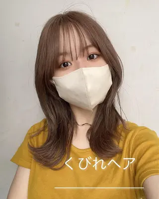ミディアム カラー 🍼顔周りカット/ レイヤー/小川華奈のヘアスタイル