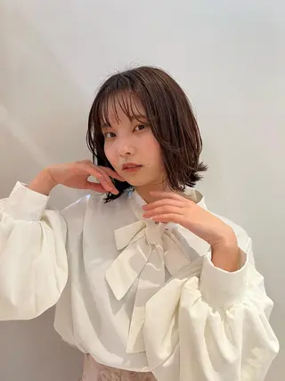 ミディアム 佐藤 由樹のヘアスタイル