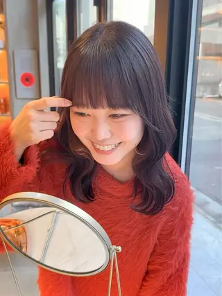 セミロング 縮毛矯正/韓国ヘア /レイヤー🎀ミズキのヘアスタイル