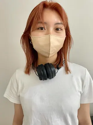 カラー 🎀ボブ＋ハイトーン シュカ👶🏻のヘアスタイル