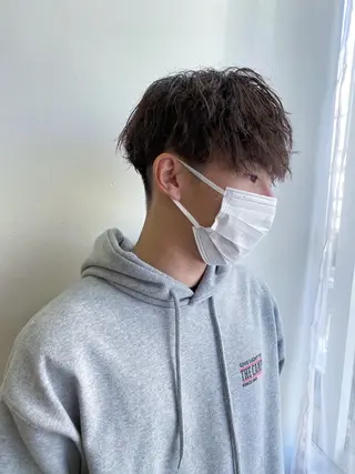 パーマ メンズ 栗田 大輝のヘアスタイル