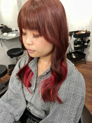 ミディアム カラー 井本翔太.髪質改善. ベージュ.グレージュのヘアスタイル