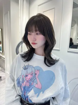 ミディアム ParveMix /石田 佳澄🩶のヘアスタイル