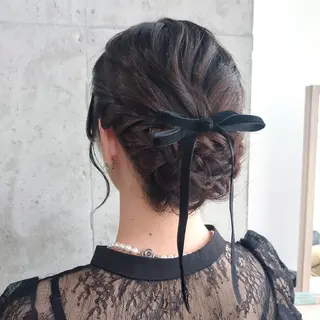 ミディアム ヘアアレンジ ヘアアレンジ/柔らか 艶カラー/AKARIのヘアスタイル