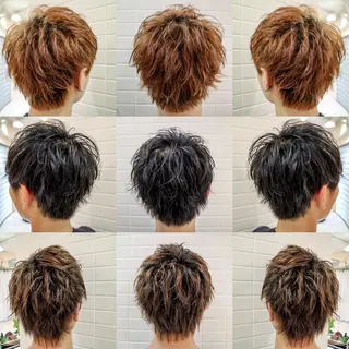 ショート カラー パーマ メンズ 看板犬がお出迎え◎ 初めてでも安心◎のヘアスタイル