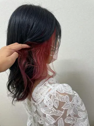 ミディアム カラー ヘアアレンジ like みやびのヘアスタイル